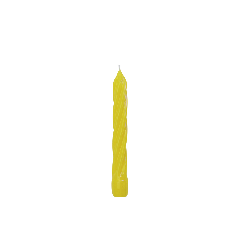 נר רייצ'ל צהוב מבריק 20 ס"מ